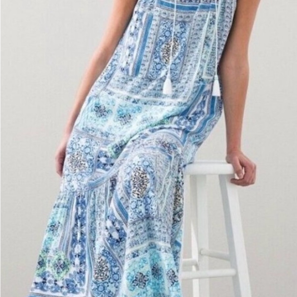 Chico’s Petite Tile Print Maxi Dress